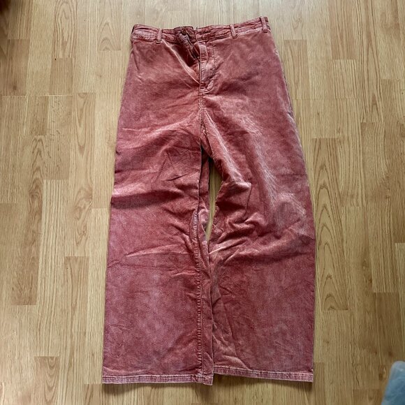 Anthropologie Pilcro High Rise Cropped Wide Leg Corduroy Pants Size 29 - Picture 4 of 7